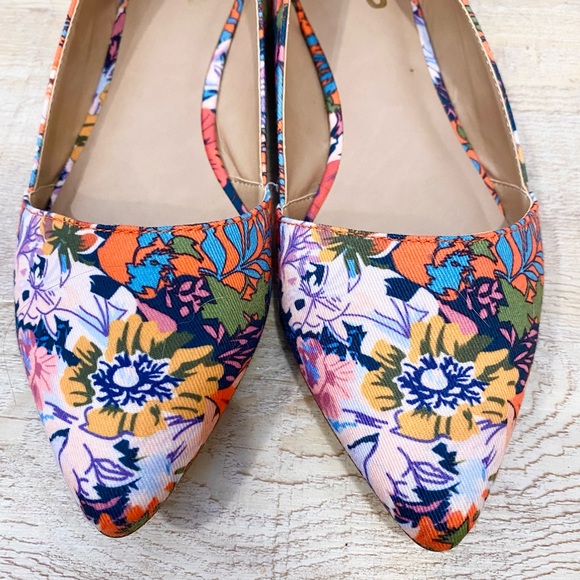 Floral Print Pointed Toe Flats from Mix No.6 size 7 - Picture 1 of 9